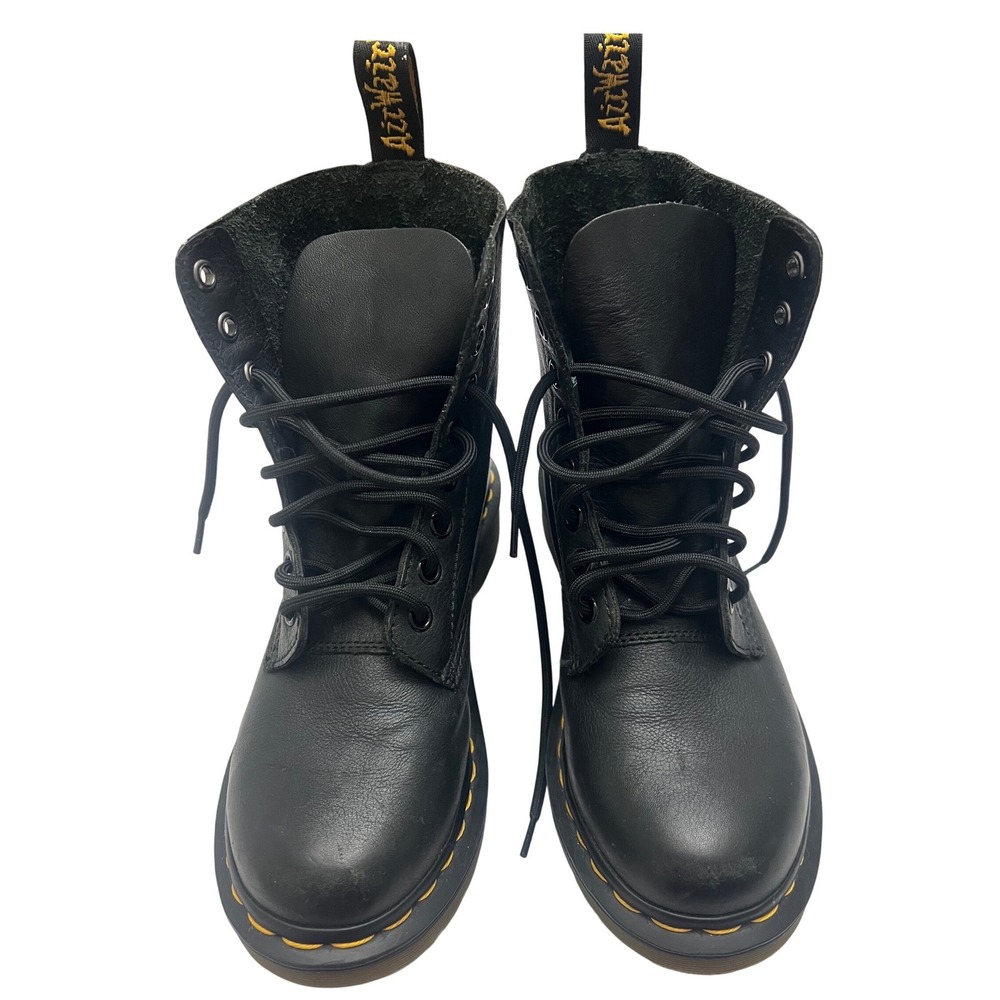 Dr. Martens 1460 Pascal Virginia Black Leather Lace Up Boots Kids 4 UK 3 EU 37